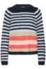 Billede af Pulz Zabena Striped Pullover Navy