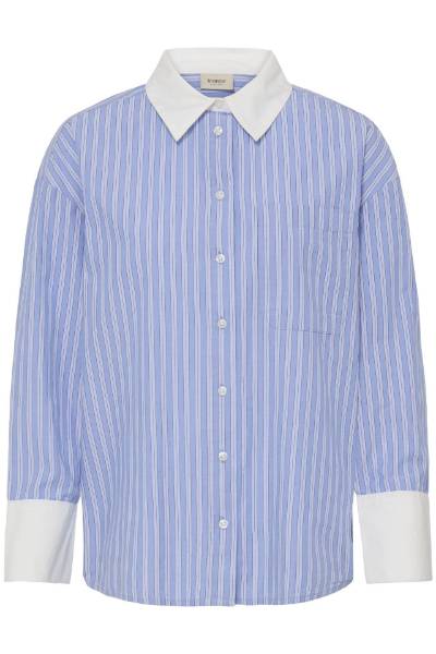Billede af Fransa Skjorte Ricky Blå/Strib