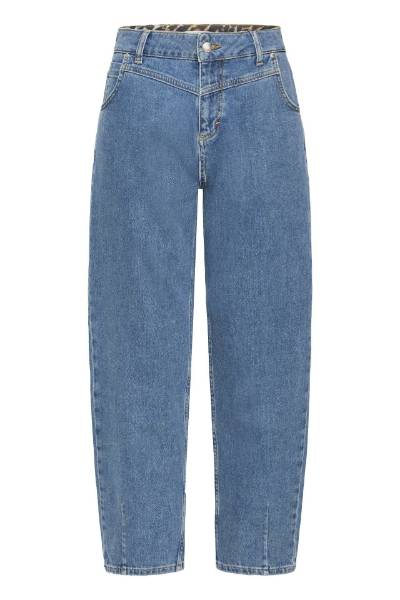 Billede af Pulz Lira Barrel Jeans Med. Blue