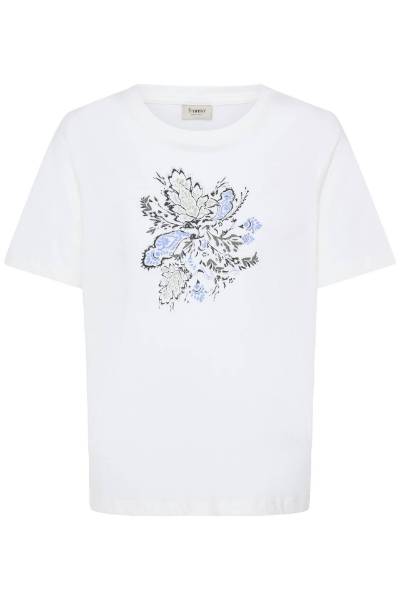 Billede af Fransa Felicia T-Shirt White Multi