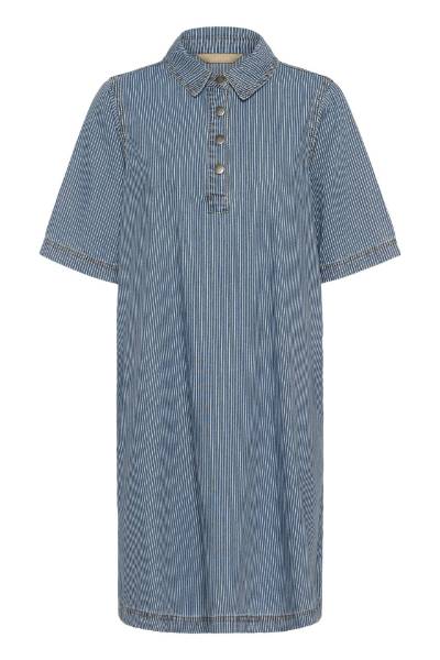 Billede af Culture Ayna SS Dress Denim Stripe