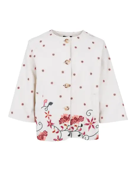 Billede af Black Colour Cross Jakke Creme