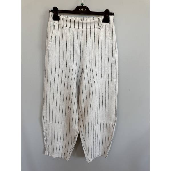 Billede af Marta Kessia Pant Beige/Blk Strib