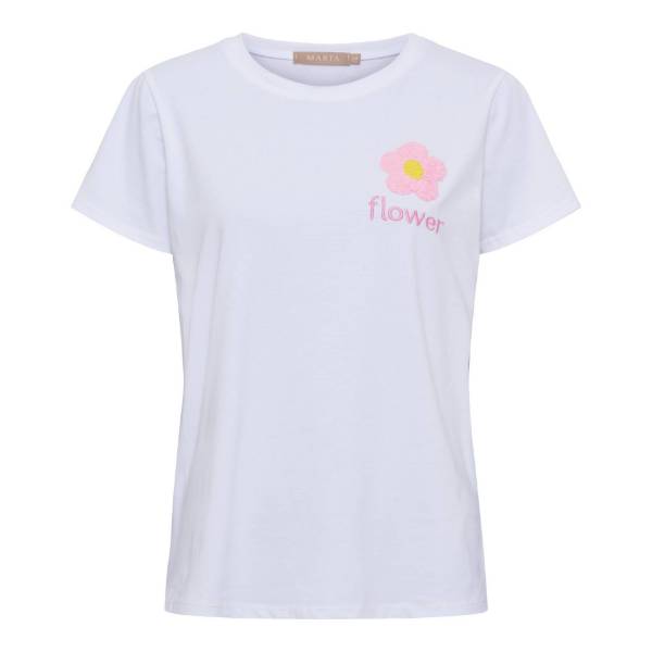 Billede af Marta Avella Tee White/pink