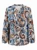 Billede af 2-Biz Dorte Bluse Blå brun print