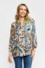 Billede af 2-Biz Dorte Bluse Blå brun print