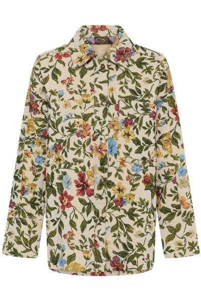 Billede af Culture Cennet Jakke White Green/Flower