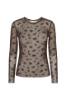 Billede af Rue De Femme Mesh Round Neck Brun