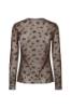 Billede af Rue De Femme Mesh Round Neck Brun