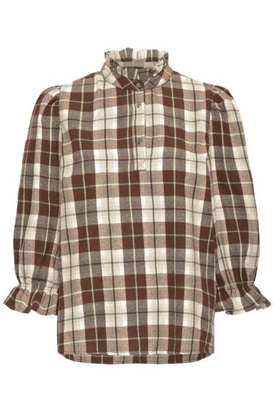 Billede af Pulz Deva Skjorte Brown Check