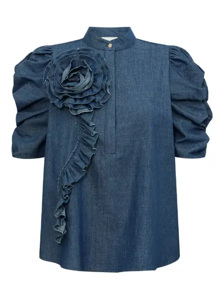Billede af Gossia Zabina Bluse Denim Chambrey 