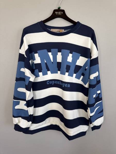 Billede af Marta Nerina Sweat Strib Blue