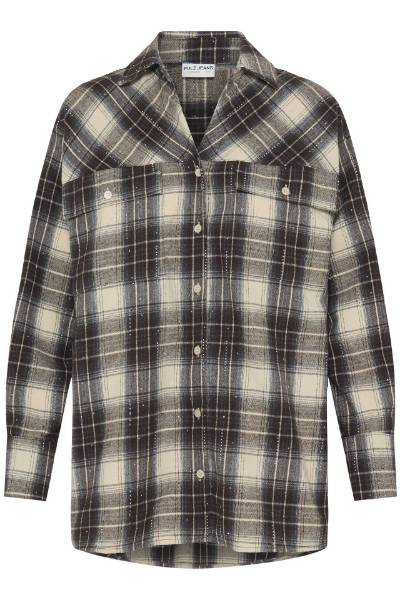 Billede af Pulz Kamma Shirt Beige Espresso