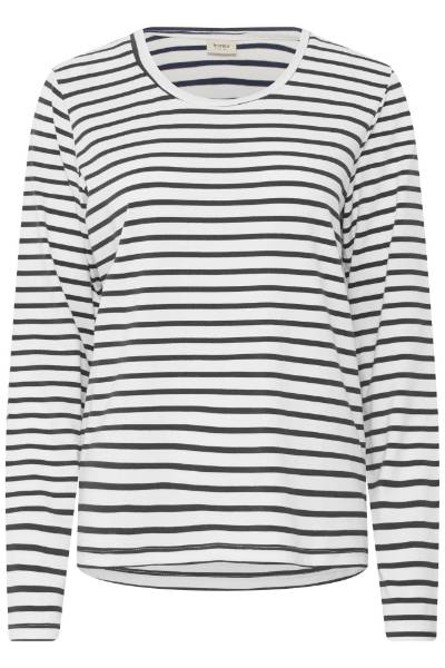 Billede af Fransa Clea Tee L/S Navy stribe