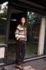 Billede af Pulz Georgie Cardigan Brown Strib 