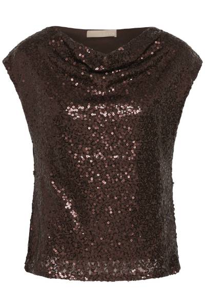 Billede af Culture Nynna Top Brown Pailliet